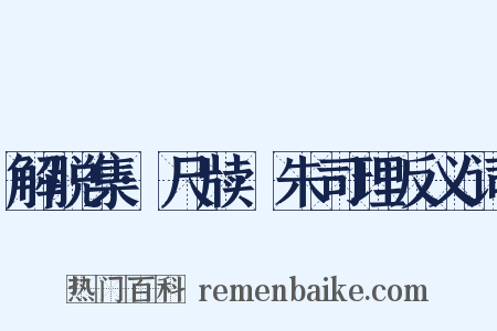 解脱集·尺牍·朱司理反义词是什么意思的图片